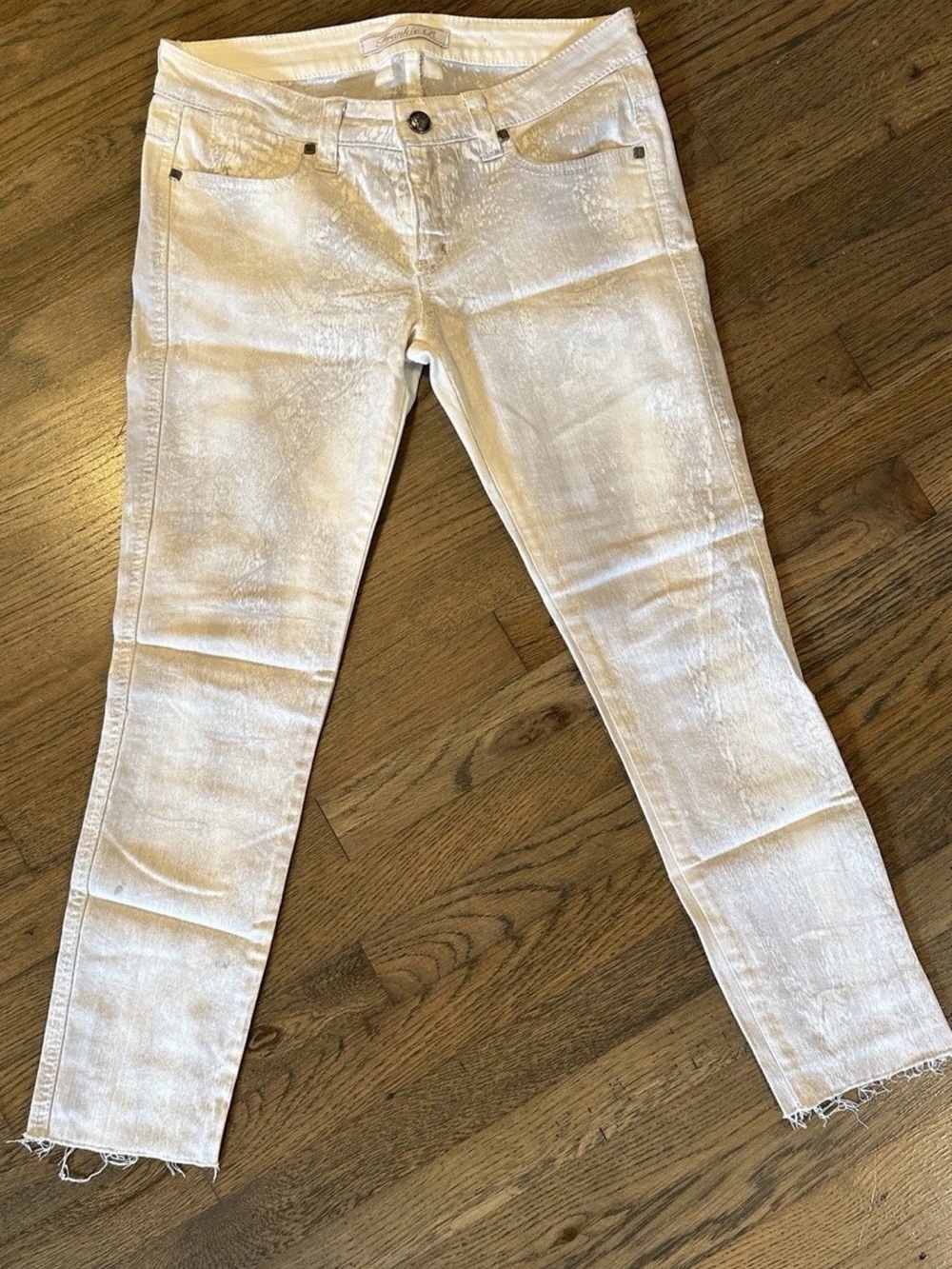 Frankie B Stretch White&Gray Denim Size 26